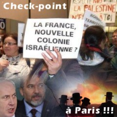 check-point à Paris, israël